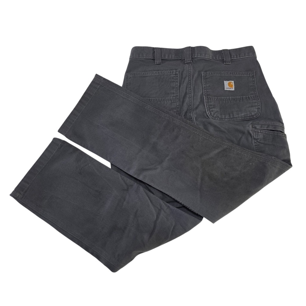 Carhartt Relaxed Fit Canvas Work Pants 32x32 Gray Mens Carpenter Utility *READ*